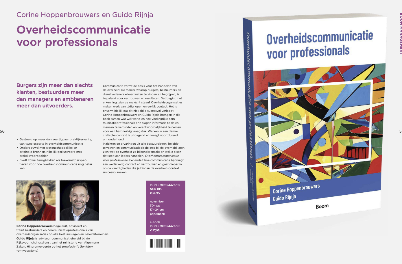 Afbeelding boek overheidscommunicatie voor professionals