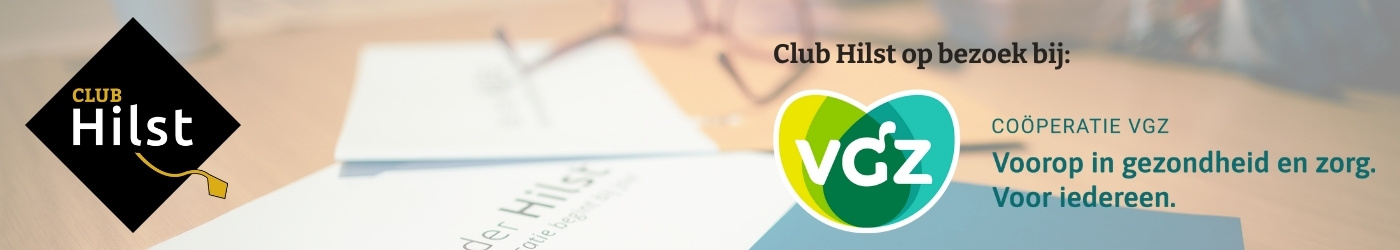 Banner met logo Club Hilst en Cooperatie VGZ