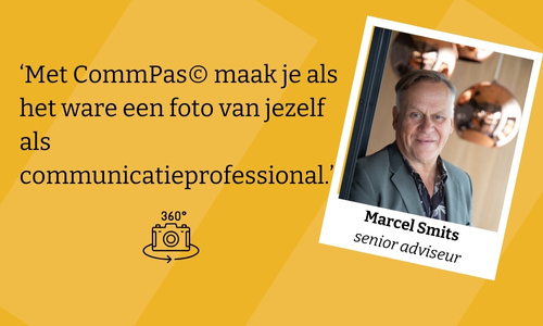 Met CommPas maak je als het ware een foto van jezelf als communicatieprofessional